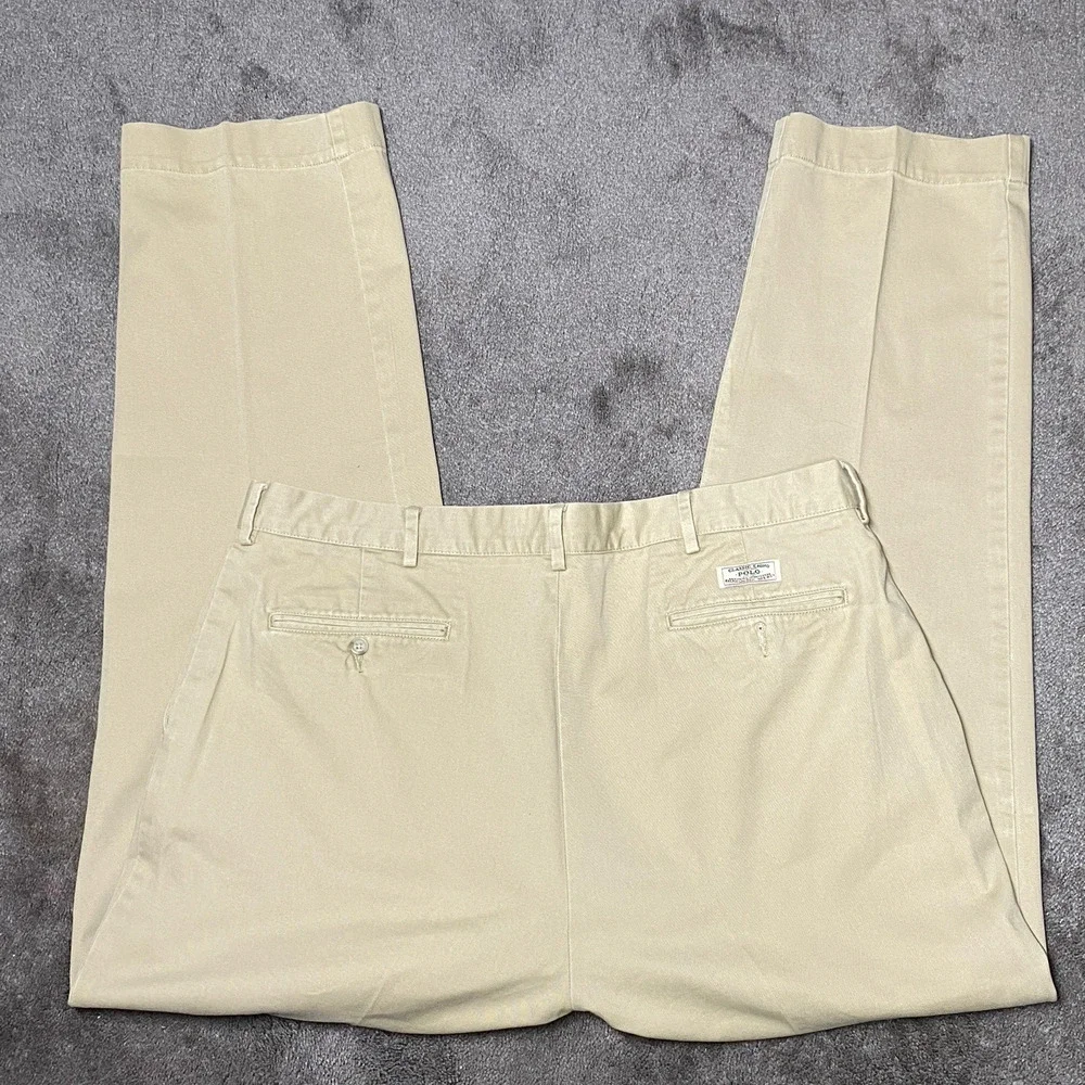 Polo Ralph Lauren The REAL Chino Pant Mens 38X31 Kahaki Classic Fit Cotton Twill